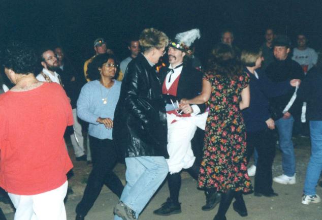 Audience partcipation for the Hooe Ribbon Dance