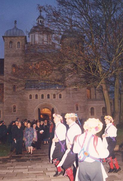 Hereburgh wow an appreciative audience outside the magnificent cathedral after the ceremony