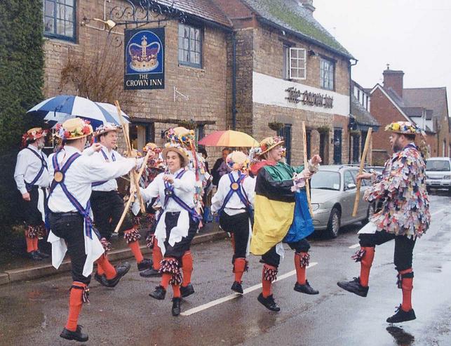 Kicking off the Hangover tour in the rain outside the Crown, New Year's Day 2003