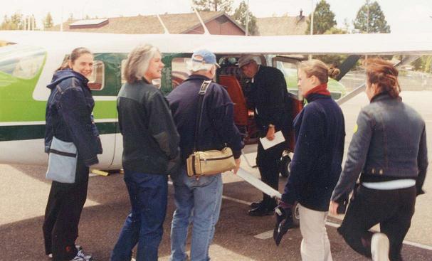 Boarding the plane at the Canyon Rim