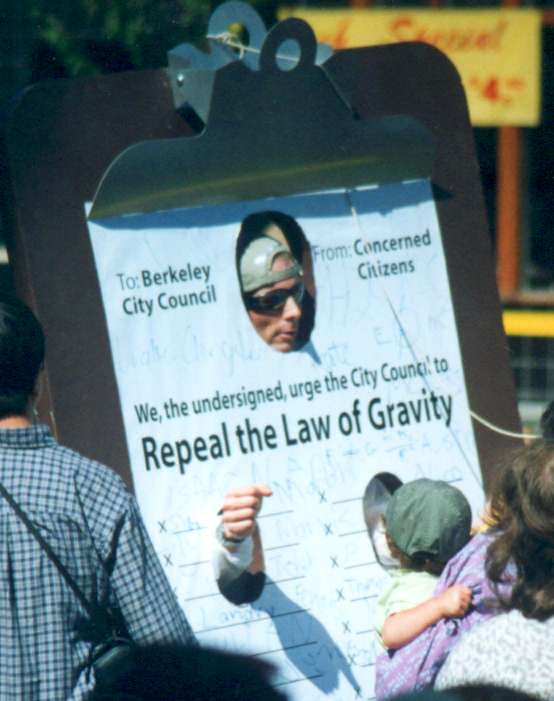 A typical(?) participant in 'How Berkeley can you be', Sept 2001