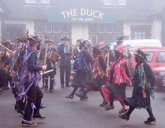 Plum Jerkum kick off the show outside a cold and misty Duck on the Pond