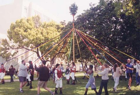 Great pic of the Berkmo Maypole and dancers actually in Berkeley