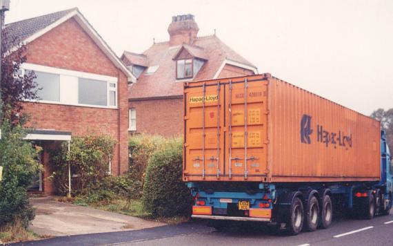 The container finally arrives after its ocean cruise..