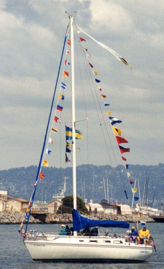 The good ship Compass Rose returns to TIYC after participating in the Opening day parade