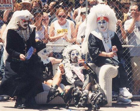 Some Sisters of Perpetual Indulgence take a well deserved rest..