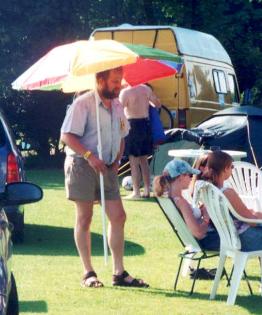 Peter B posing with brolly