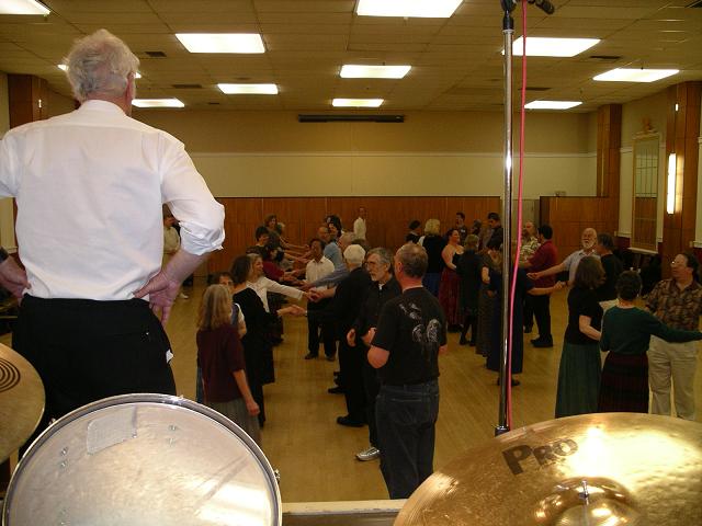 The view from the back of Hugh the Palo Alto ceilidh