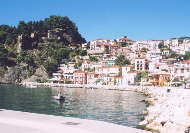 Parga harbour in the morning sun