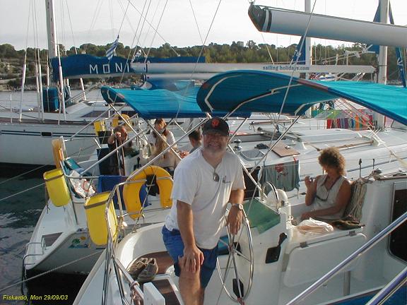 Fiskardo harbour, at the end of day 1