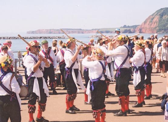 Morning dancing on the prom