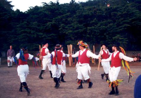 Berkeley dance Hereburgh's Windmill at the 2001 solstice in Sutro Heights Park.