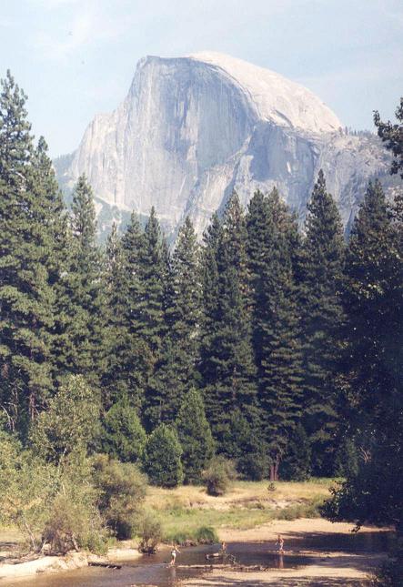 Half Dome and the Merced river from Sentinel Bridge