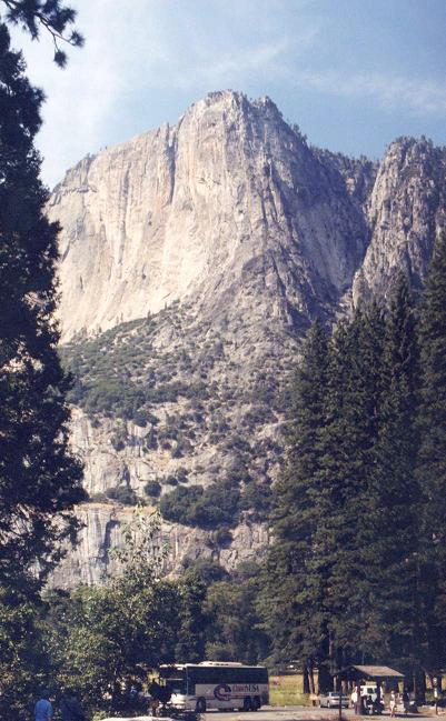 The rock face above Yosemite Village